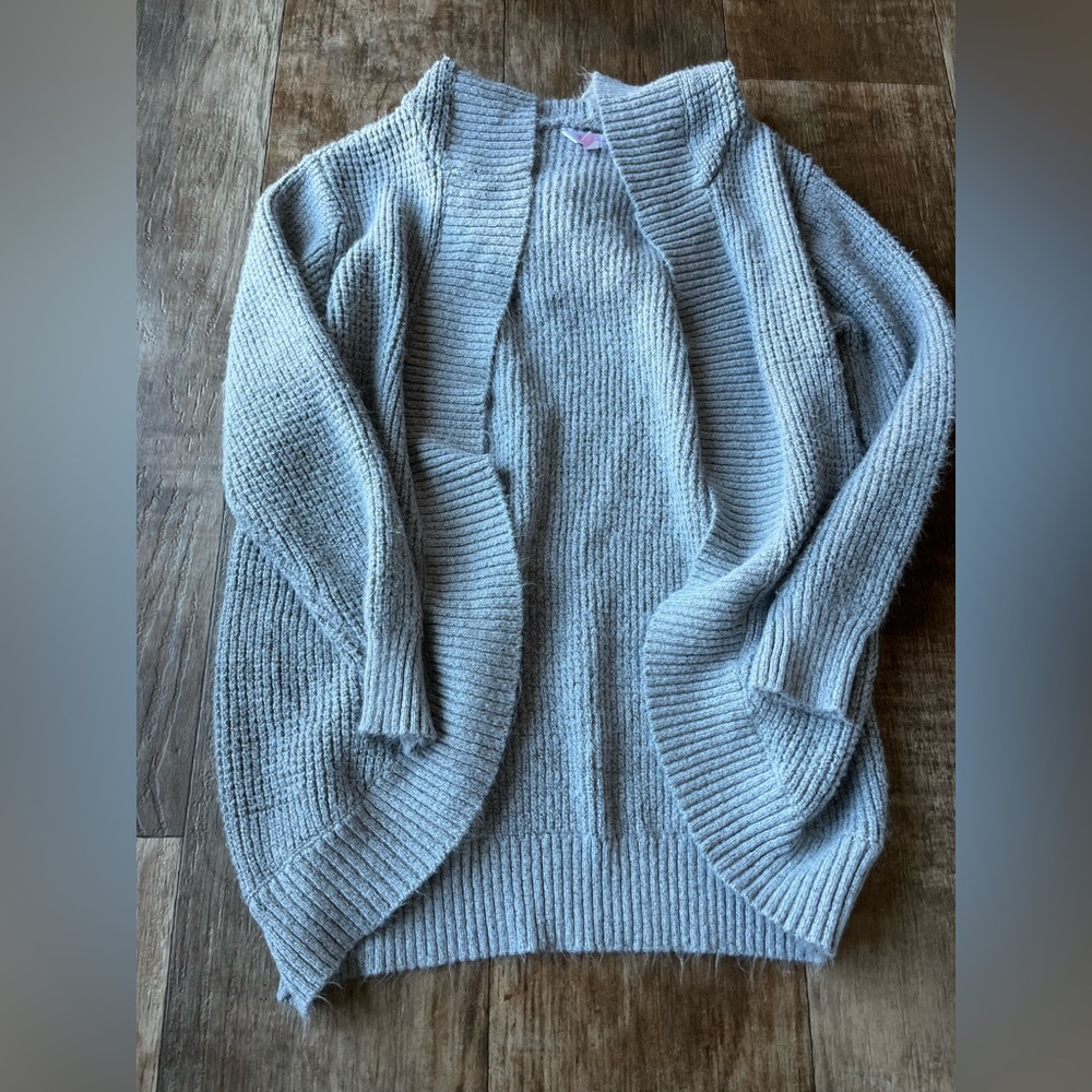 No Boundaries Grey Hooded Cardigan Size 1x